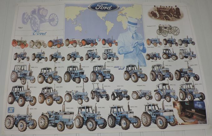 Prachtig: alle Ford modellen.................op een poster bij elkaar...magnefiek.